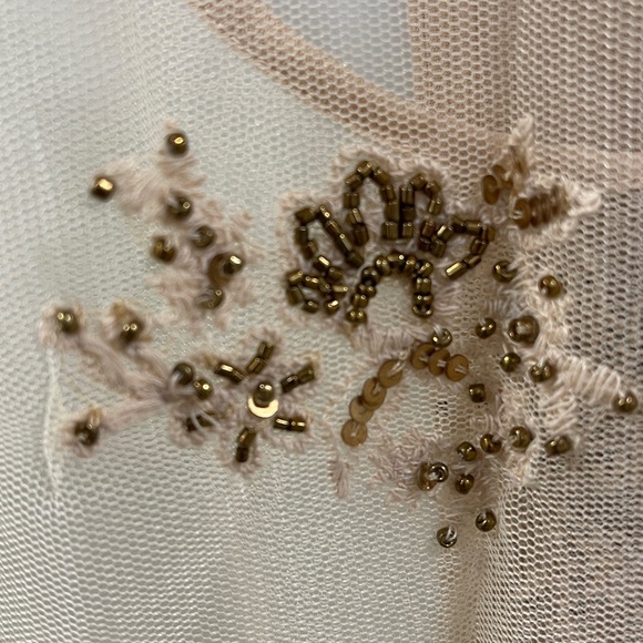 ZARA LIMITED EDITION LINGERIE COLLECTION SHEER EMBELLISED BORDUURSELS TOP BLOUSE - Picture 11 of 16